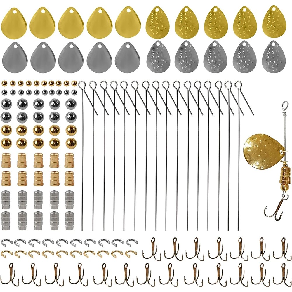 Fishing Lure Spinnerbait - 140Pcs 낚시 미끼 만들기 키트 낚시