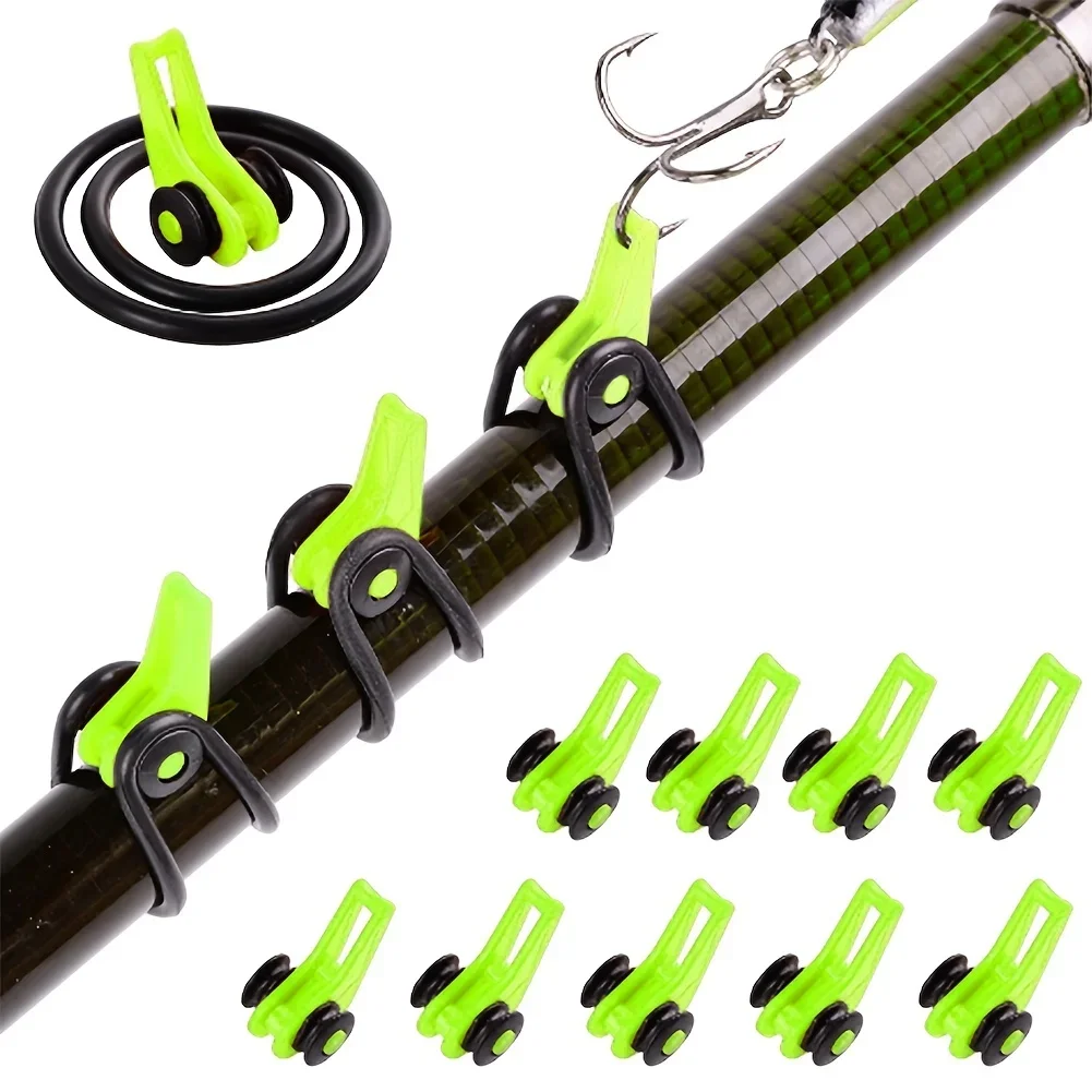 Fishing Lure Jig - 10개/몫 낚싯대 폴 후크 키퍼 -