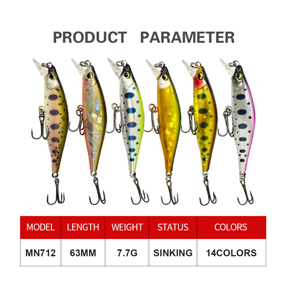 6.3cm 7.7g 낚시 미끼 싱킹 미노우 Wobble - Fishing Lure Jerkbait 리뷰 및 가격