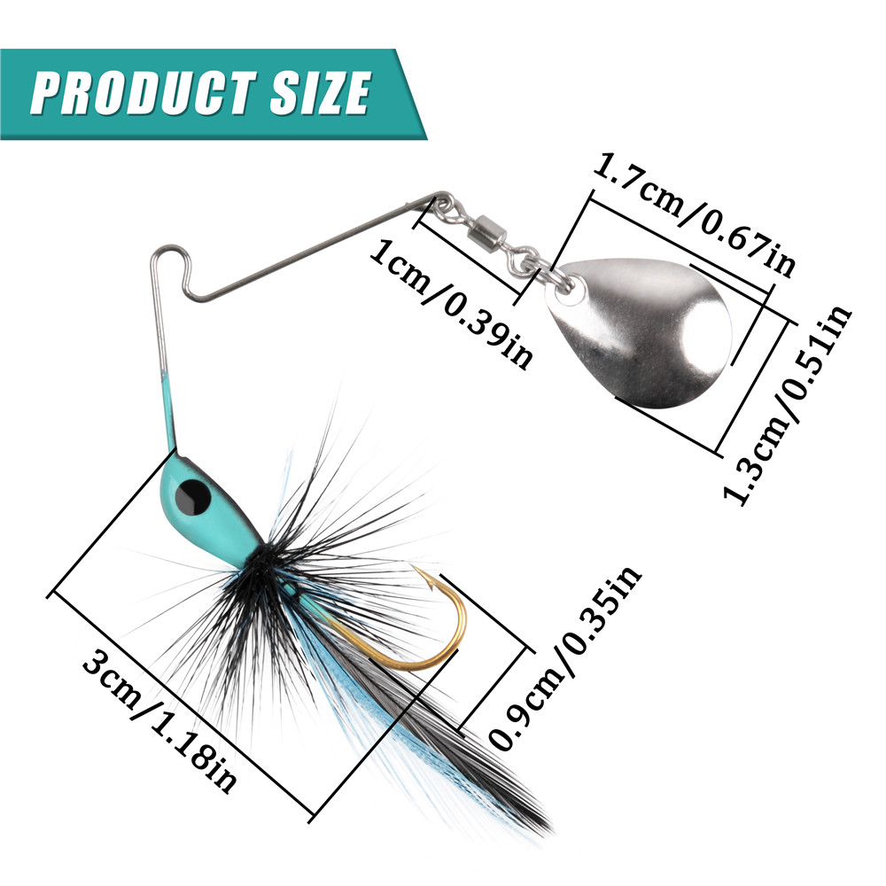 6개/12개 스피너 베이트 배스 낚시 루어 메탈 지그  - Fishing Lure Spinnerbait 리뷰 및 가격