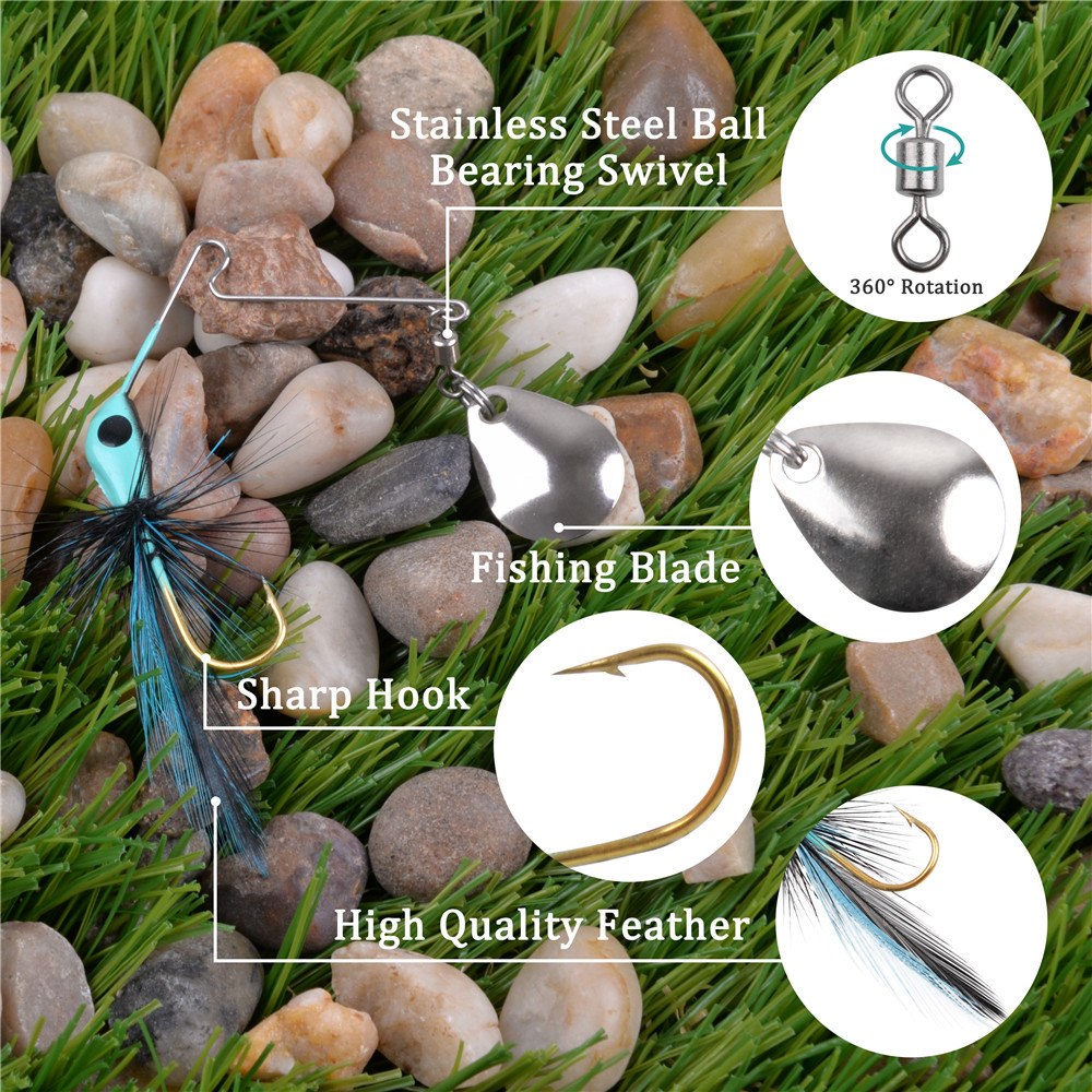 6개/12개 스피너 베이트 배스 낚시 루어 메탈 지그  - Fishing Lure Spinnerbait 리뷰 및 가격