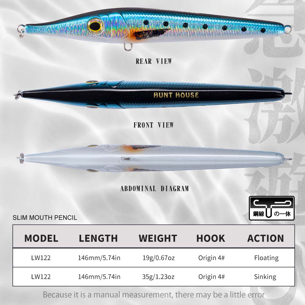 헌트하우스 146mm, 19/35g, 니들 자르가나 하 - Fishing Lure Topwater 리뷰 및 가격