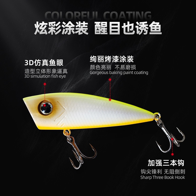 새로운 낚시 루어 탑워터 포퍼 미끼 6.3cm 6.3g - Fishing Lure Popper 리뷰 및 가격