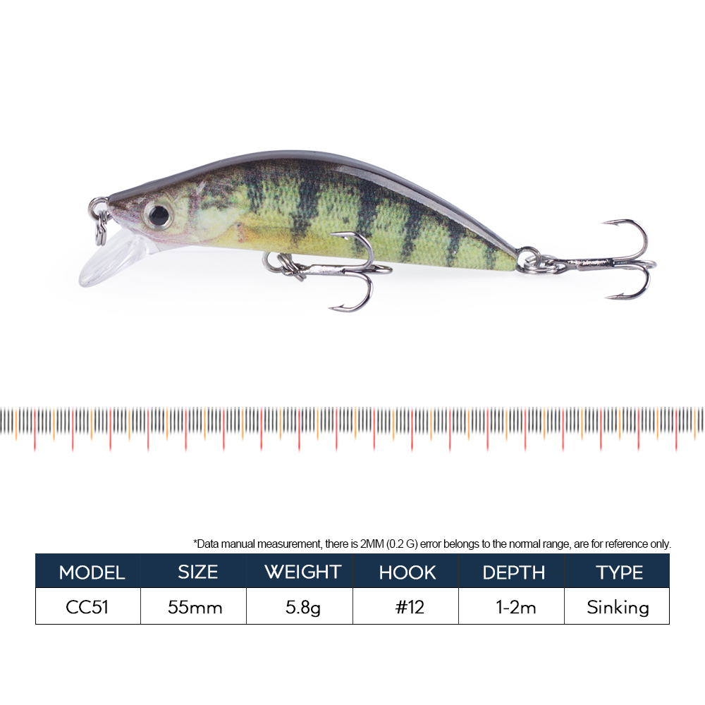Hanlin 미니 미노우 55mm 5.8g 낚시는 인공 - Fishing Lure Crankbait 리뷰 및 가격