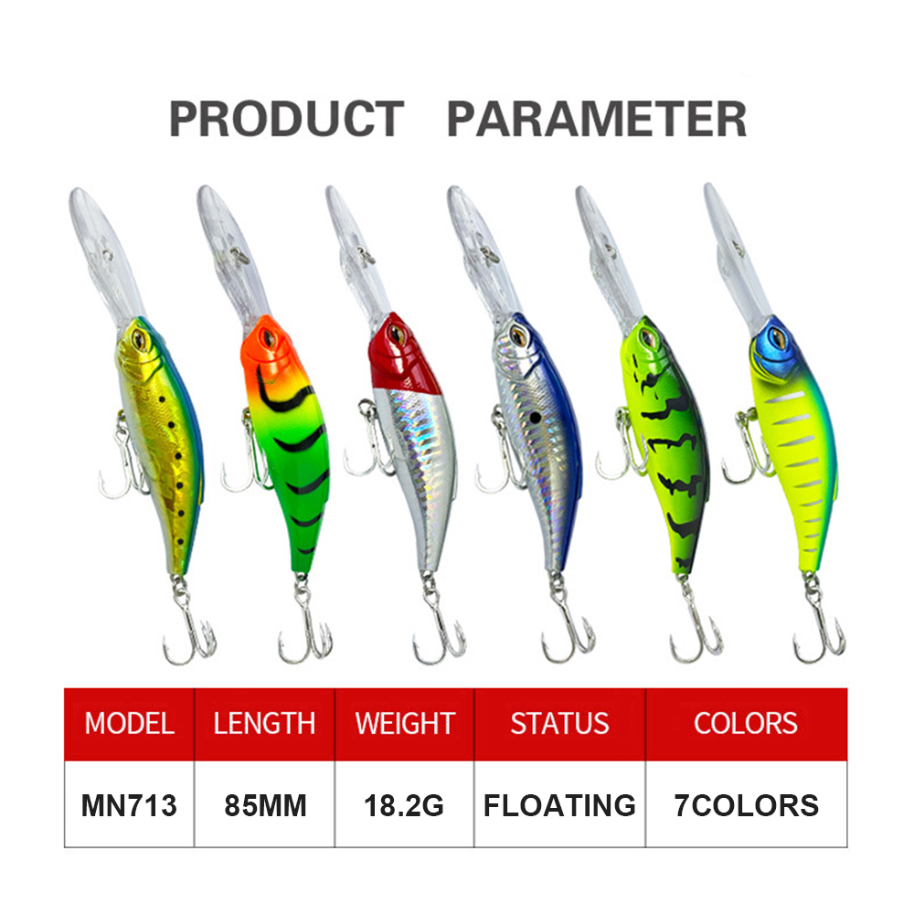 8.5cm 18.2g 낚시 미끼 플로팅 미노우 워블러  - Fishing Lure Jerkbait 리뷰 및 가격