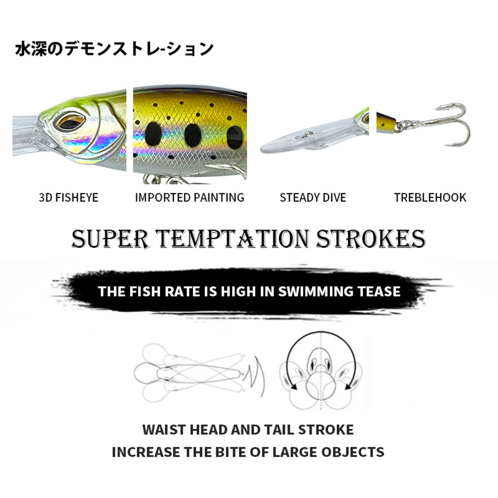 8.5cm 18.2g 낚시 미끼 플로팅 미노우 워블러  - Fishing Lure Jerkbait 리뷰 및 가격