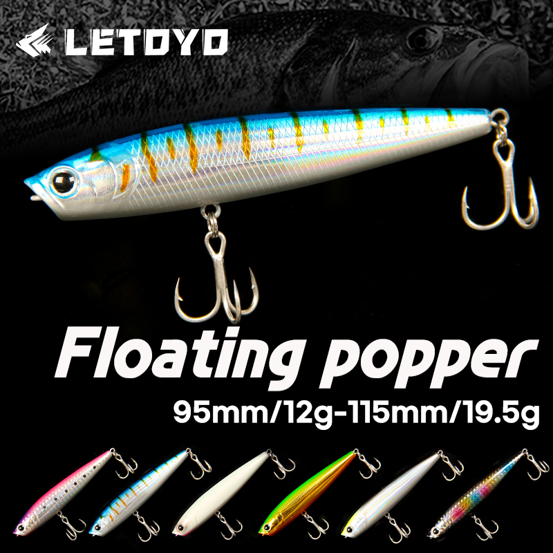 LETOYO 12g/19.5g 플로팅 포퍼 루어 장거리 - Fishing Lure Popper 리뷰 및 가격