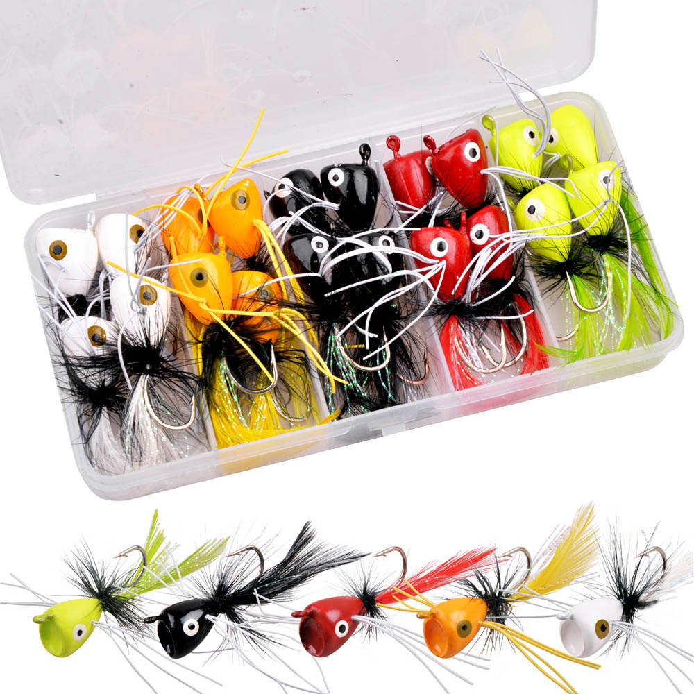 20Pcs 플로팅 플라이 지그 낚시 미끼 키트 캐스팅  - Fishing Lure Popper 리뷰 및 가격